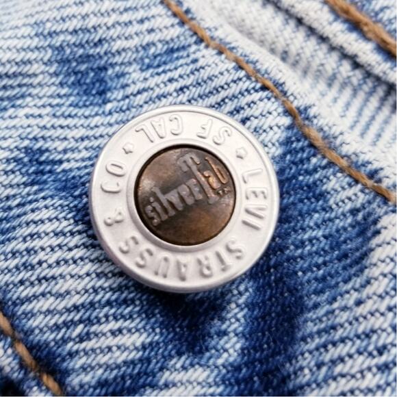 *VINTAGE* LEVI'S SilverTab Loose Fit 1997 Denim Shorts - Size 38 - Picture 8 of 12